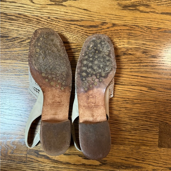 Stuart Weitzman woven sling back low heel shoes 9 AA - Picture 5 of 7